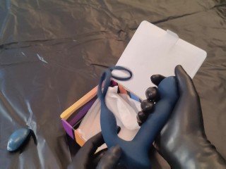 Unboxing and Cuming hard from my new p-spot vibrator while my step-sis at home