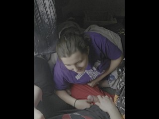 Stoner chick get a new year suprise