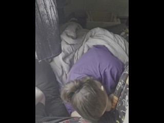 Stoner chick get a new year suprise