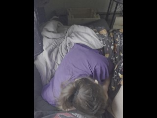 Stoner chick get a new year suprise