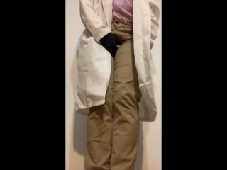 SNEAK PEAK - Hospital Desperation! Doctor can't hold her pee!!