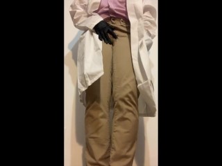 SNEAK PEAK - Hospital Desperation! Doctor can't hold her pee!!