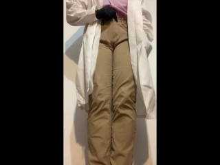 SNEAK PEAK - Hospital Desperation! Doctor can't hold her pee!!