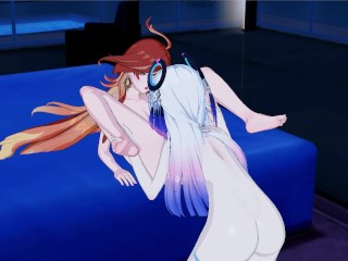 Mavuika x Citlali [ Genshin lesbian Yuri Animation R34 ]