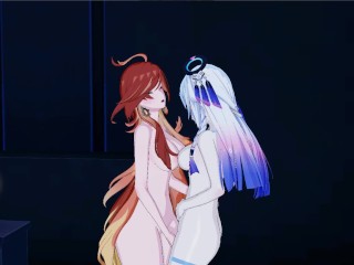 Mavuika x Citlali [ Genshin lesbian Yuri Animation R34 ]