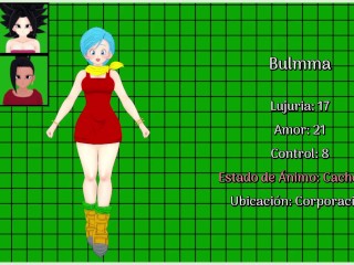 Jugando con las Tetas de la Androide 21 y Bulma chupándome la polla - Z Fighter Trainer Cap 7