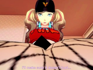 Ann Takamaki from Persona 5 Gives You A Footjob Hentai POV