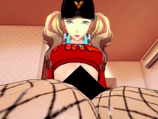 Ann Takamaki from Persona 5 Gives You A Footjob Hentai POV