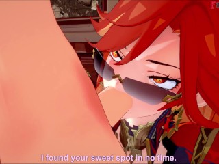 Mavuika sucking dick in Jean´s office | Genshin impact | Full & POV on patreon: Fantasyking3