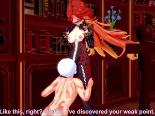 Mavuika sucking dick in Jean´s office | Genshin impact | Full & POV on patreon: Fantasyking3