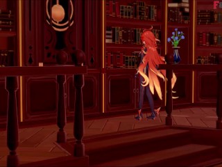 Mavuika sucking dick in Jean´s office | Genshin impact | Full & POV on patreon: Fantasyking3