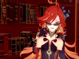 Mavuika sucking dick in Jean´s office | Genshin impact | Full & POV on patreon: Fantasyking3