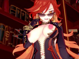 Mavuika sucking dick in Jean´s office | Genshin impact | Full & POV on patreon: Fantasyking3