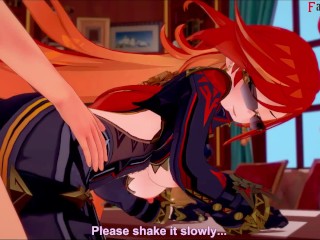 Mavuika fucking hard on Jean´s office | Genshin impact | Full & POV on patreon: Fantasyking3