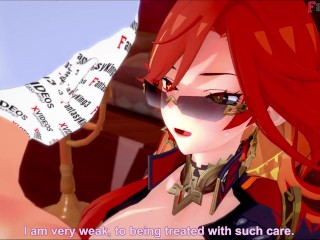 Mavuika fucking naked in Jean´s office | Genshin impact | Full & POV on patreon: Fantasyking3