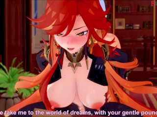 Mavuika fucking naked in Jean´s office | Genshin impact | Full & POV on patreon: Fantasyking3