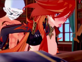 Mavuika fucking naked in Jean´s office | Genshin impact | Full & POV on patreon: Fantasyking3