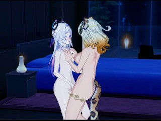 Xilonen and Citlali fuck Each other 👅💦 (Genshin Impact Yuri)