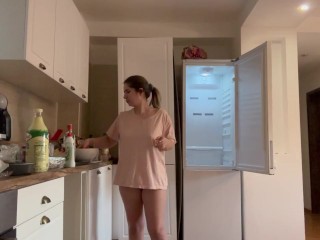 Cleaning the fridge with me with lots of farts . Full 10 min video on my of page