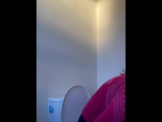 Hot MILF pissing in toilet