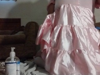 New dress, new toys, same little nub pissing all over myself at the end