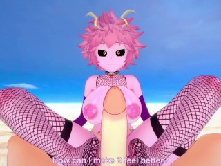 Mina from Boku No Hero Academia Gives You A Footjob At The Beach Hentai POV