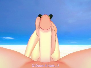 Jolyne from JoJo's Bizarre Adventure Gives You A Footjob At The Beach Hentai POV