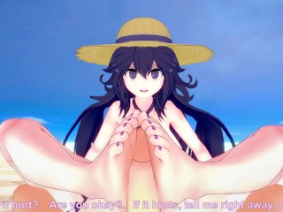 Hex Maniac from Pokemon Gives You A Footjob At The Beach Hentai POV