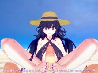 Hex Maniac from Pokemon Gives You A Footjob At The Beach Hentai POV