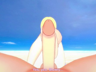 Lillie from Pokemon Gives You A Footjob At The Beach Hentai POV