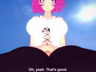 Team Skull Grunt from Pokemon Gives You A Footjob At The Beach Hentai POV