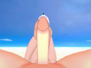 Icy from Winx Club Gives You A Footjob At The Beach Hentai POV