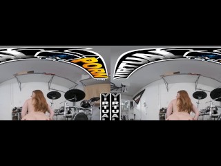 VIRTUAL PORN - Bess Breast Learns How To Play Drums & Playing With A Dick At the Same Time