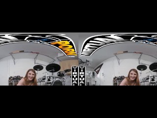 VIRTUAL PORN - Bess Breast Learns How To Play Drums & Playing With A Dick At the Same Time