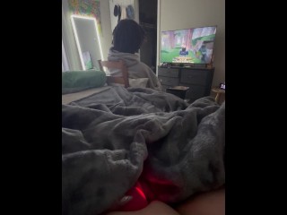GETTING CAUGHT PLAYING WITH MY PUSSY- he talks me through my orgasm
