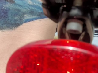 Not perfect body art. Walking naked on the beach