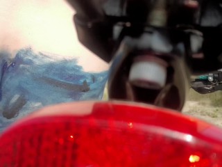 Not perfect body art. Walking naked on the beach