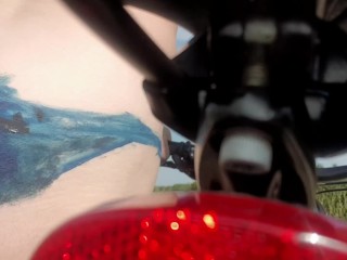 Not perfect body art. Walking naked on the beach