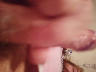 ABDL Adult Baby Diaper Lover Kink Sissy Little Jacks Off in Pink Romper Fetish Kink POV HD Hot Sexy