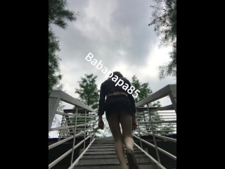 伪娘在公园的露出 2