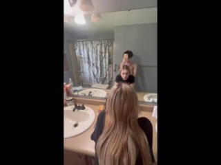 Clapping Backshots In The Bathroom He Cums On My Fat Ass