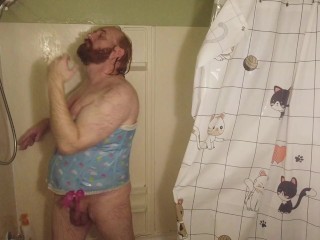 ABDL Adult Baby Diaper Lover Little Submissive Sissy Soaks Carebear Corset Getting Ready for Work HD