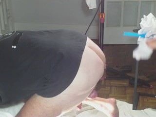 Submissive Husband-Pegged with Fat Knot Dick