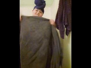 Sudsy shower and cute dry