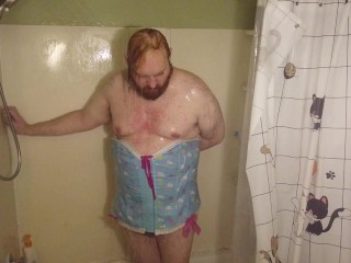 Sissy Submissive Little Gets Soaking Wet In Carebear Little for Big Corset Part 1 of 3