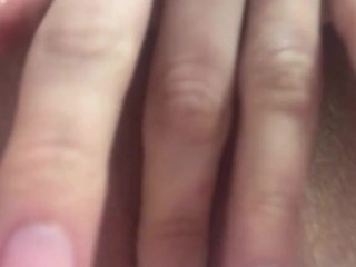 Extra zoomed close-up pussy fingering