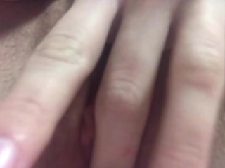 Extra zoomed close-up pussy fingering