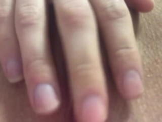 Extra zoomed close-up pussy fingering