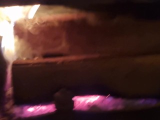 Hot cumshot in the chimney !