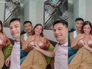 Boricua probando verga mexicana. Doble penetración y mucho anal a culona caliente